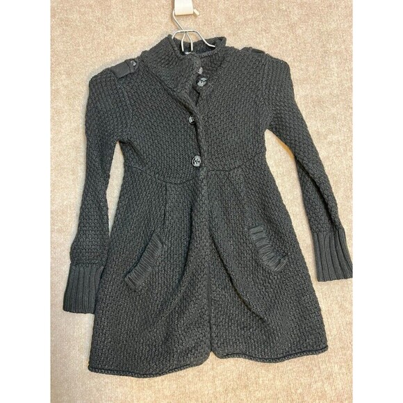Gap Kids S 6/7 Knit long Coat‎ Black - Picture 1 of 6